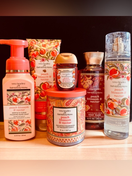 Bath & Body Works Other - 🌼B&BW Vera Bradley Peach Blossom & Nectar Body Care Set Brand New🌼